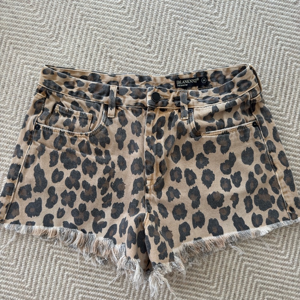 BLANKNYC Cheetah Jean Shorts